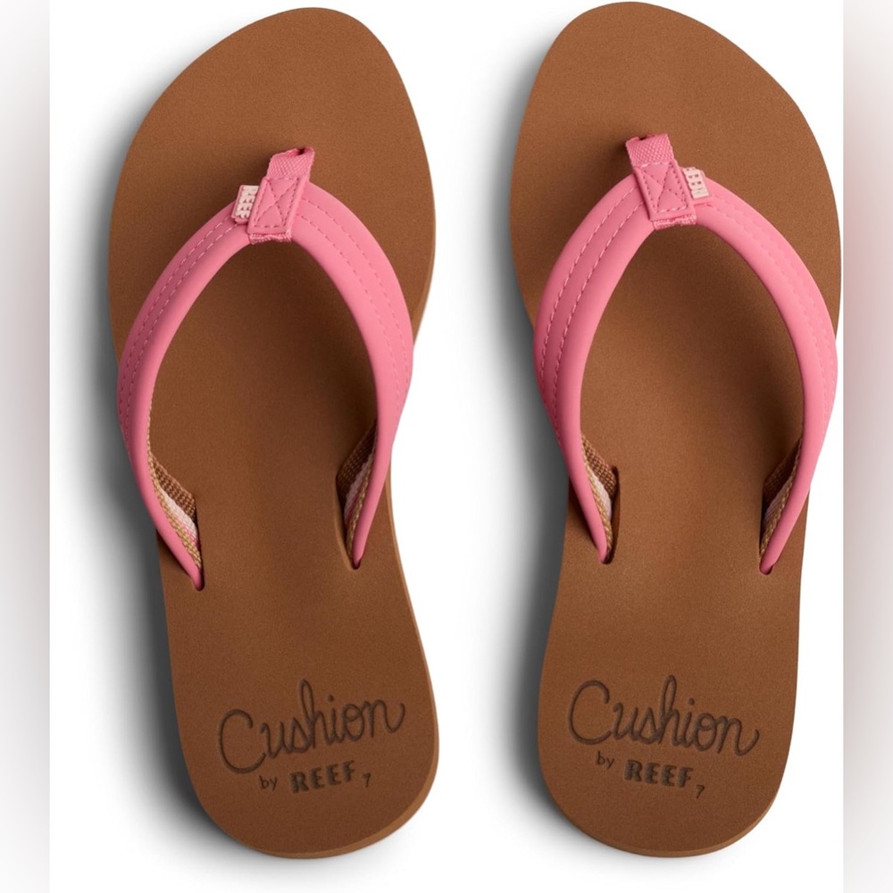 Reef Cushion Pink and Brown Sandals